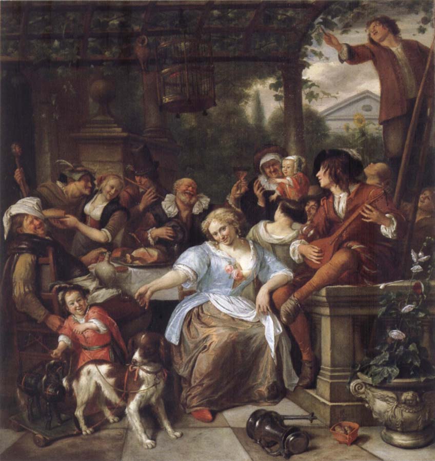 Jan Steen Merry company on a terrace